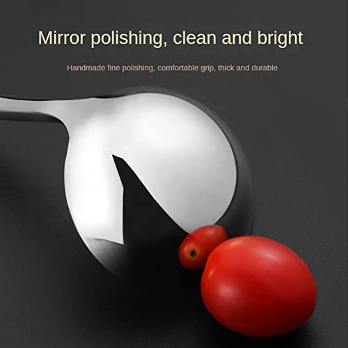 Stainless Steel Soup Ladle Spoon, Kitchen Ladle Spoons with Pour, Spout Ladles for Serving, Oil Soup Spoon Pouring Ladle, Kitchen Serving Ladle for Soup Sauce Stew Cooking Gravy, 11.8 Inch - Image 4