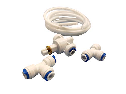 Image of PARIJATA Tds Adjuster /Controller Kit for Ro Water Purifier [ Tds Controller, 2 Tee Connectors & 3 Meters Pipe ], Activated Carbon, White
