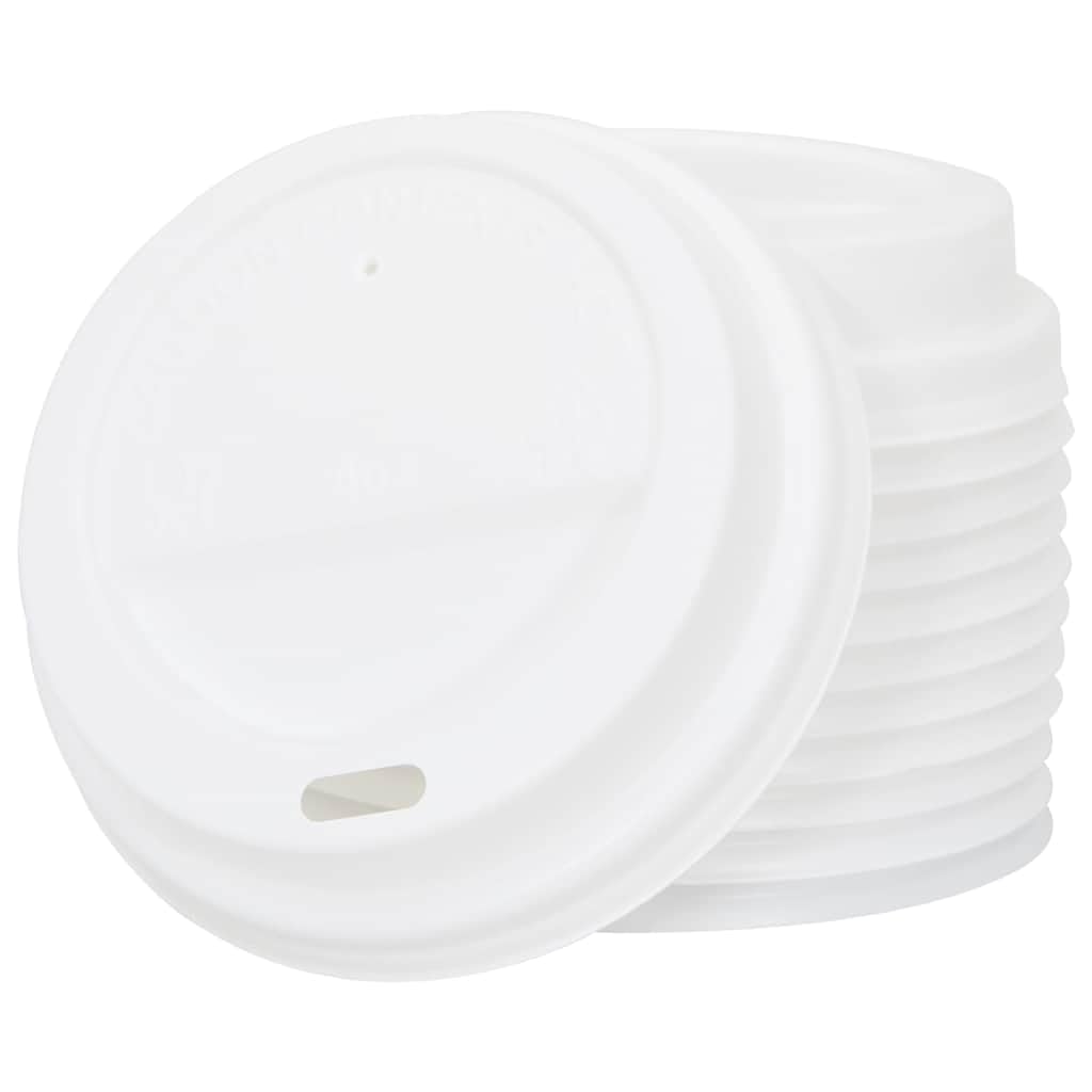 Bicchieri di carta con coperchio, 1000 pezzi, 200 ml, usa e getta, a prova di perdite, per feste, campeggio, ufficio
