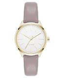 Nine West Women's NW/3194GPTP Strap Watch - Taupe/Gold