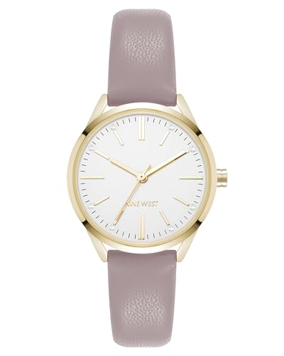 Nine West Women's NW/3194GPTP Strap Watch - Taupe/Gold