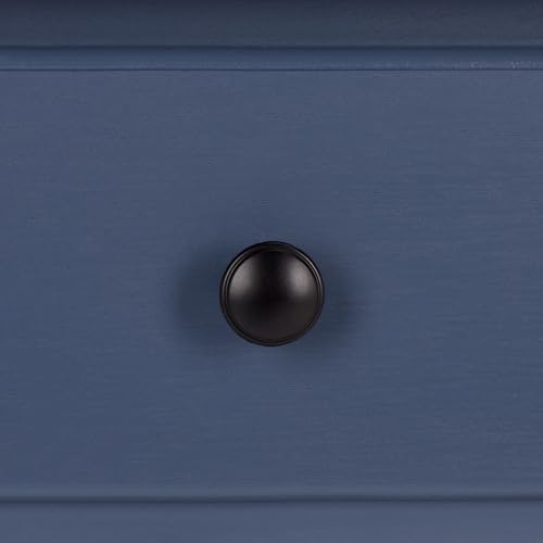 Image of SAFAVIEH Furniture - Gomez 1-Drawer Corner Table - Blue - Solid Wood - Classic Corner Storage Design - Ideal for Entryway, Living Room, Home Office, 33.1 inch W x 17.3 inch D x 28 inch H (AMH5709H)