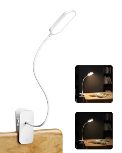 Image of Honeywell Clip On Reading Light,Rechargeable LED 4000K CRI95 Gooseneck Lamp