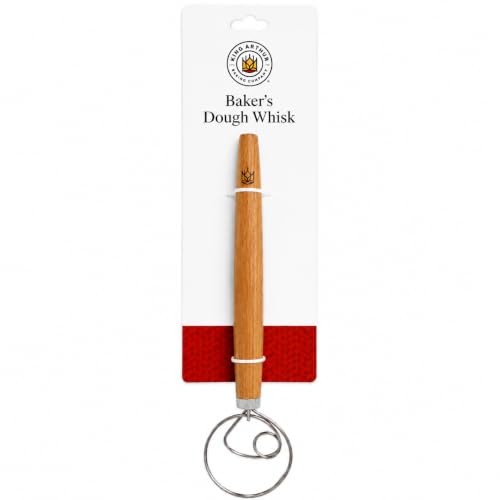 King Arthur Baking Company Baker’s Dough Whisk, Single-Loop, 18/8 Stainless Steel, For Mixing Bread, Sourdough, Pizza, And Cookie Dough