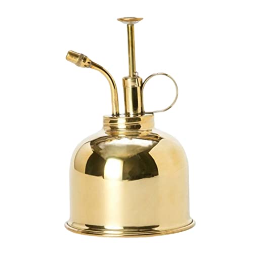 DAGLLGEW Plant Mister Sprühflasche aus Messing Pflanzenspritzer kleine Gießkanne für Blumen 300 ml goldene Gartendekoration