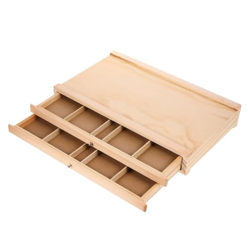 HAPINARY Organizer Wooden Storage Box Drawers Marker Organizer for Drawer Art Storage