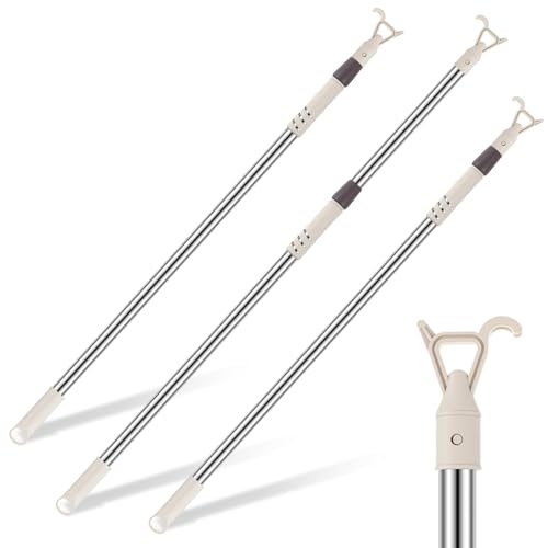Reallnaive 1 Pack Telescoping Skylight Pole with Hook up 47 to 79 Inch Wand for Blinds Tension Rod...