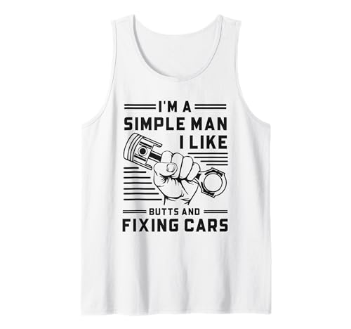 Funny Auto Mechanics - Gosto das costas e da fixação do carro t-shirt sem mangas