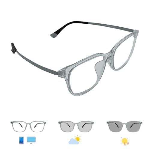 Image of Vast Photochromic Blue Cut Computer Glasses for Eye Protection | Zero Power Anti Glare & Blue Light Filter | UV Protect Specs for Men & Women| Frames| Cooling Glasses Lens