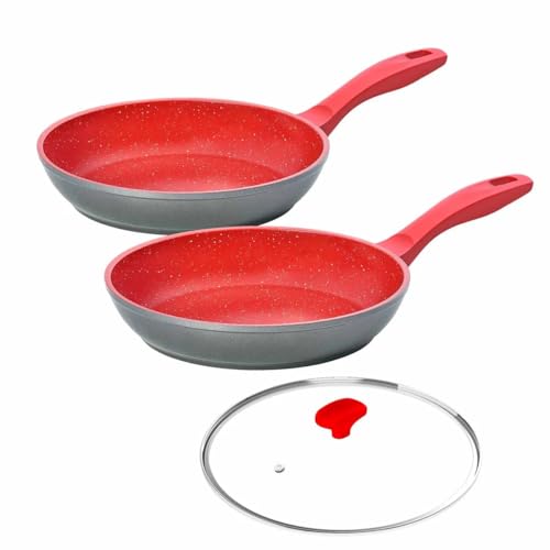POLISHOP Panelas Polishop Sauté Grand 24cm e Sauté Petit 20cm com Tampa 24cm Vermelhas