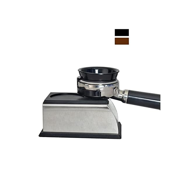 LENSHAO Manija de café Tamper de acero inoxidable de silicona Espresso Coffee Tamper Stand Barista Herramienta Soporte… - Imagen 3