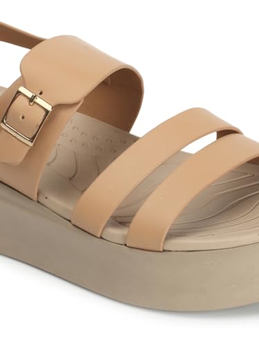 Image of ELLE Women's Multi-Strap Platform Sling back Sandals