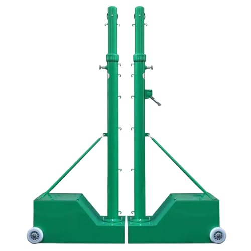 Red de Voleibol de Acero con Soporte para Voleibol y bádminton, Resistente, Ideal para Jugar Tenis, Pickleball, etc. (Verde, Estilo 3)