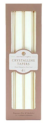 Northern Lights Crystalline Tapers, Elegant Dinner Candles  13 Long Burning Hours  Smokeless, Dripless 12-inch Tall Burning Candles for Wedding, Ceremonies, Holidays, Elegant Dinners and Home Decor