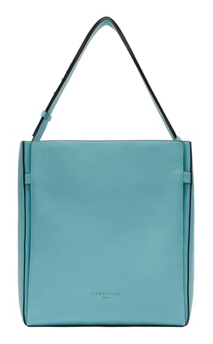 Sac hobo Liebeskind femme cuir sarcelle, grand sac à main bleu pétrole et cabas souple