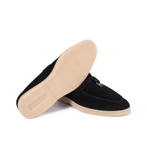 Image of Women's Summer Stroll Charms Premium Designer Suede Leather Loafers Shoes