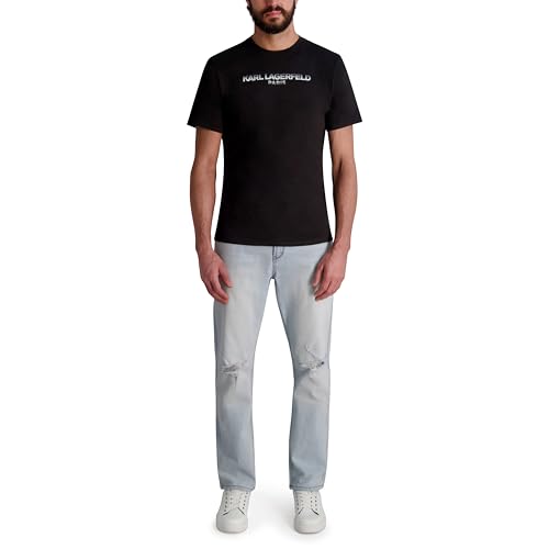 KARL LAGERFELD Men's Short Sleeve Crewneck Karl Logo T-Shirt2