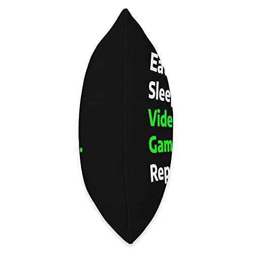 Eat Sleep video-gaming Repeat funny hobby Throw Pillow