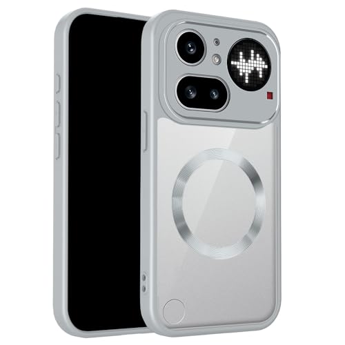 KOOLRIVER�EFor Nothing Phone 4a Pro �P�[�X �J�o�[ �w�ʓ��� �V���v�� TPU +�A�N���� �n�[�h�P�[�X Qi�[�d ���C�����X�[�d �Ή� For �i�b�V���O �t�H��4a�v�� �X�}�[�g�t�H��/�X�}�z�P�[�X/�J�o�[(�O���[)
