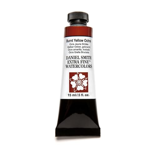 DANIEL SMITH Extra Fine Watercolor 15ml Paint Tube, Burnt Yellow Ochre