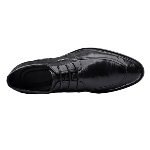 Leather Lace Up Oxford Shoes for Mens Comfortable Walking Business Casual Formal Work Shoes