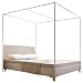 Produktbild guoiooi Betthimmel Rahmen Edelstahl Mückennetz Rahmen Himmelbett Moskitonetzhalter Vier Eckbett Bettüberdachung Für Twin/Full/Queen/California King/King Size/California King(200x220cm(79x87inch))
