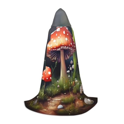 Cape à capuche champignon idéale pour réussir son cosplay médiéval de fête