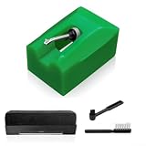 ATN95E Ersatz-Eingabestift für Plattenspieler, kompatibel mit AT-LP120-USB und AT93 Patronen, Phono-Nadel für Vinyl 33 45 U/min, Low Distortion Audio (grün)