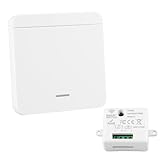 Interrupteur Sans Fil, Émetteur et Récepteur 10A 240V 433MHz avec d'éclairage, Interrupteur pour Lampes Jusqu'à 1500W, Portée 30m, Télécommande Sans Fil Rf, Installation Facile Pas de Câblage Requis