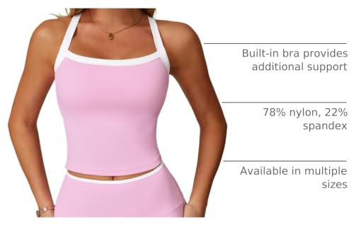 Image of QBGJTD Womens Longline Sports Bras Cross Back Active Gym Yoga Padded Workout Crop Tank Top with Built in Bra