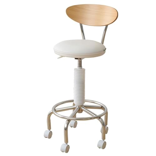 2WAYバーカウンターチェアー キャスター付き ホワイト CB-388(W)