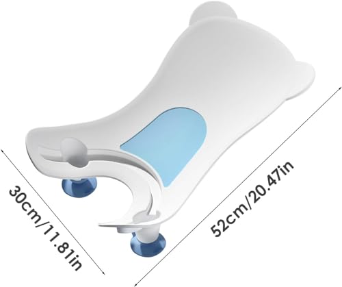 Image of MOPPETS Clean Rinse Baby Hands-Free Buttock Washing Rack, Infant ; Multifunction Anti-Slip Baby Sponging Bather for Use on Counter Sink 0-12 Months (Washer-White)