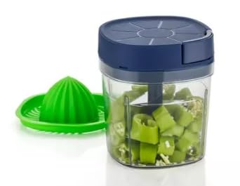 CADDYWARE Vegetable Chopper - 900ml with Juicer Jali. Perfect for Cutting Vegetables, Salads, Boneless Meat, Nuts and More in Seconds.