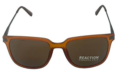 Kenneth Cole Reaction Mens Matte Crystal Beige Plastic Sunglass, KC1400 47F2