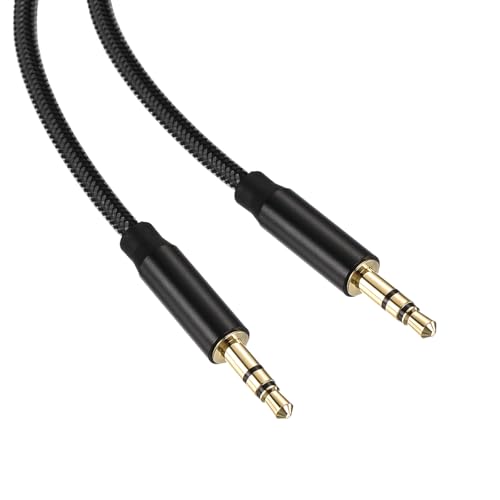 MECCANIXITY Cable AUX 3.5mm Nylon Trenzado 4.9 ft Negro miniatura 3