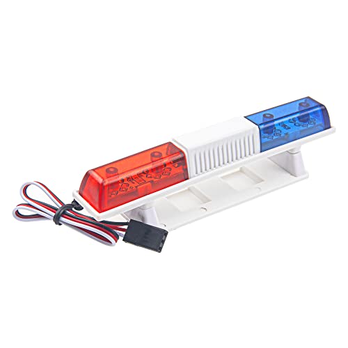 ShareGoo Simulation RC Car Police Lights Night Flash LED Light Lamp Roof Light Decoration Compatible...