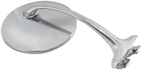 Speedway Motors Universal Clamp-On Side Rear View Door Peep Mirror - 4 Inch Diameter - Die Cast Chrome Arm - Rustproof Stainless Steel Head - Universal Fit