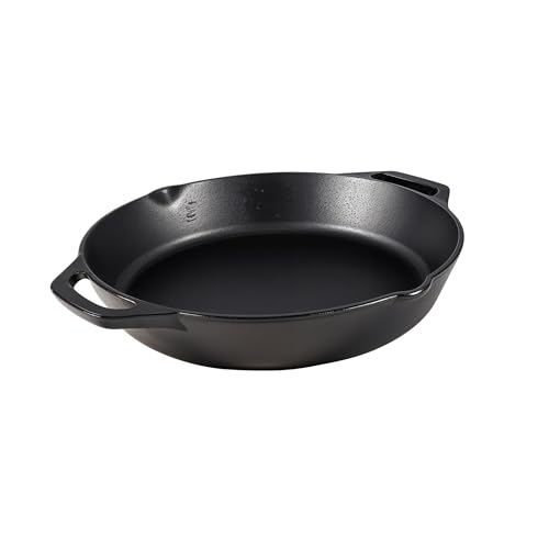Image of Add2Cart Pre Seasoned Cast Iron Skillet | Fry Pan | Iron Pan | Cast Iron Cookware| Cast Iron Frying Pan with 2 Side Handles | Gas and Induction Compatible, 10inch, Black