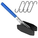 JIEHIN 230 x 60mm Bremsen Rücksteller, Ratschen Bremskolbenrücksteller Werkzeug, Ratschen Bremsenrücksteller mit 4 Bremsbelag Ersatzhaken, Bremssattel Werkzeug Auto für Autobremsenreparatu
