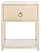 Safavieh Home Collection Yudi Antique White and Gold 1-Drawer Nightstand