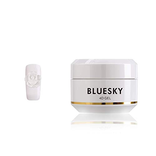 Bluesky Gel Polish, 4D Nail Art Gel, White 02, 8ml (Requires curing under UV/LED Lamp)