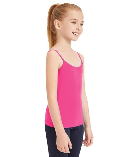 Image of Dreammonkey Girl's Full Sleeveless Camisole Tank Tops Kids Comfort Breathable Dance Tank Tops(Ages 2T-14Years)