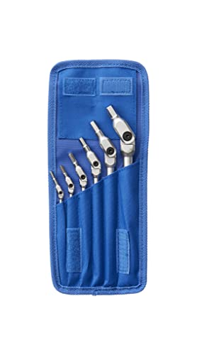 Bondhus HexPro Pivot Head Wrench Set,Incl Sizes: 3, 4, 5, 6, 8 & 10mm 6PC,HP6-IC-10 No.00010 Matte Chrome (Plated)