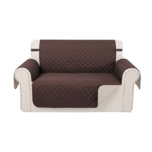 Reversible Loveseat Sofa Covers Couch Cover Furniture ProtectorLoveseat SmallChocolateBeige
