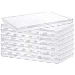 WOPPLXY 8 PCS A4 Storage Box, Clear A4 Paper Document Box Plastic Project Case, Filing Boxes for School, Desk Organization and Office Archive 30.6 x 22.4 x 2.2 cm