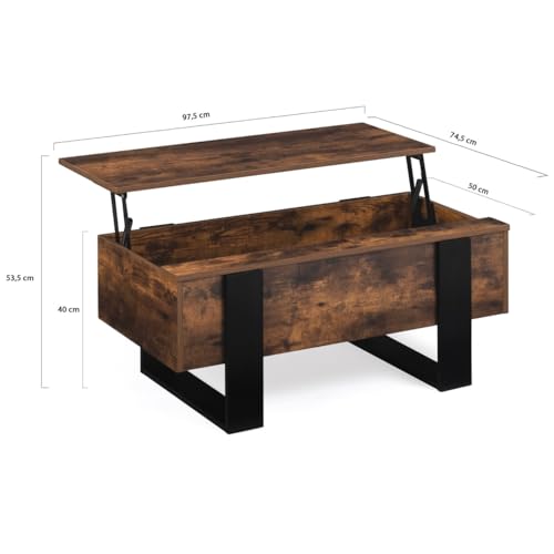 Table basse relevable Phoenix coffre style indus IDMarket