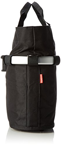 KlickFix Unisex-Adult Farradtaske Bikebasket Oval Sort Fahrradkorb, Schwarz, 34 x 31 17.5 cm EU