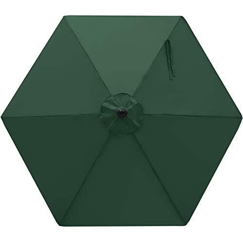 Image of MASTERCANOPY Patio Umbrella 7.5 ft Replacement Canopy for 6 Ribs-Forset Green Canopy Only