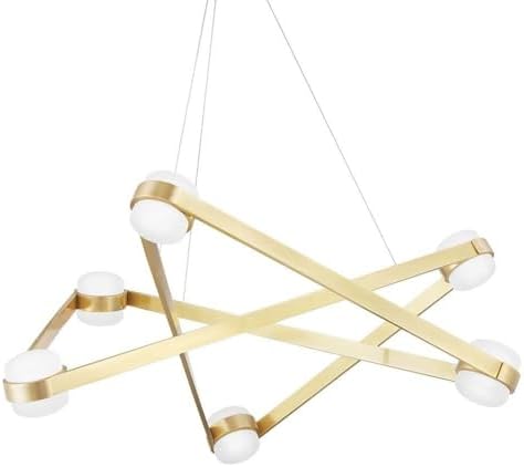Hudson Valley Lighting Orbit - 6 Light Chandelier - Aged Brass Finish