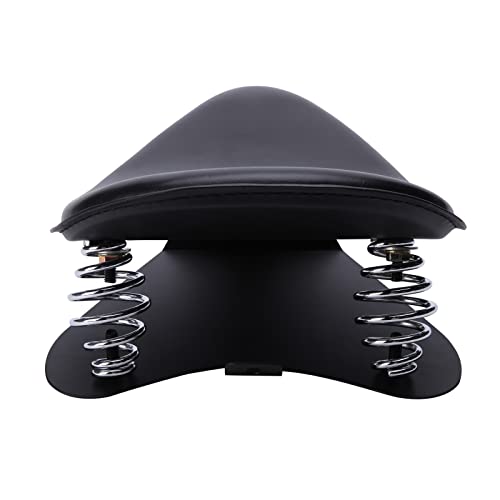 Image of DREAMIZER Motorcycle Seat Cushion Driver Solo Seats with Spring Bracket PU Leather Compatible with Harley Honda Yamaha Kawasaki Sportster Iron 883 1200 Chopper Bobber Cafe Racer